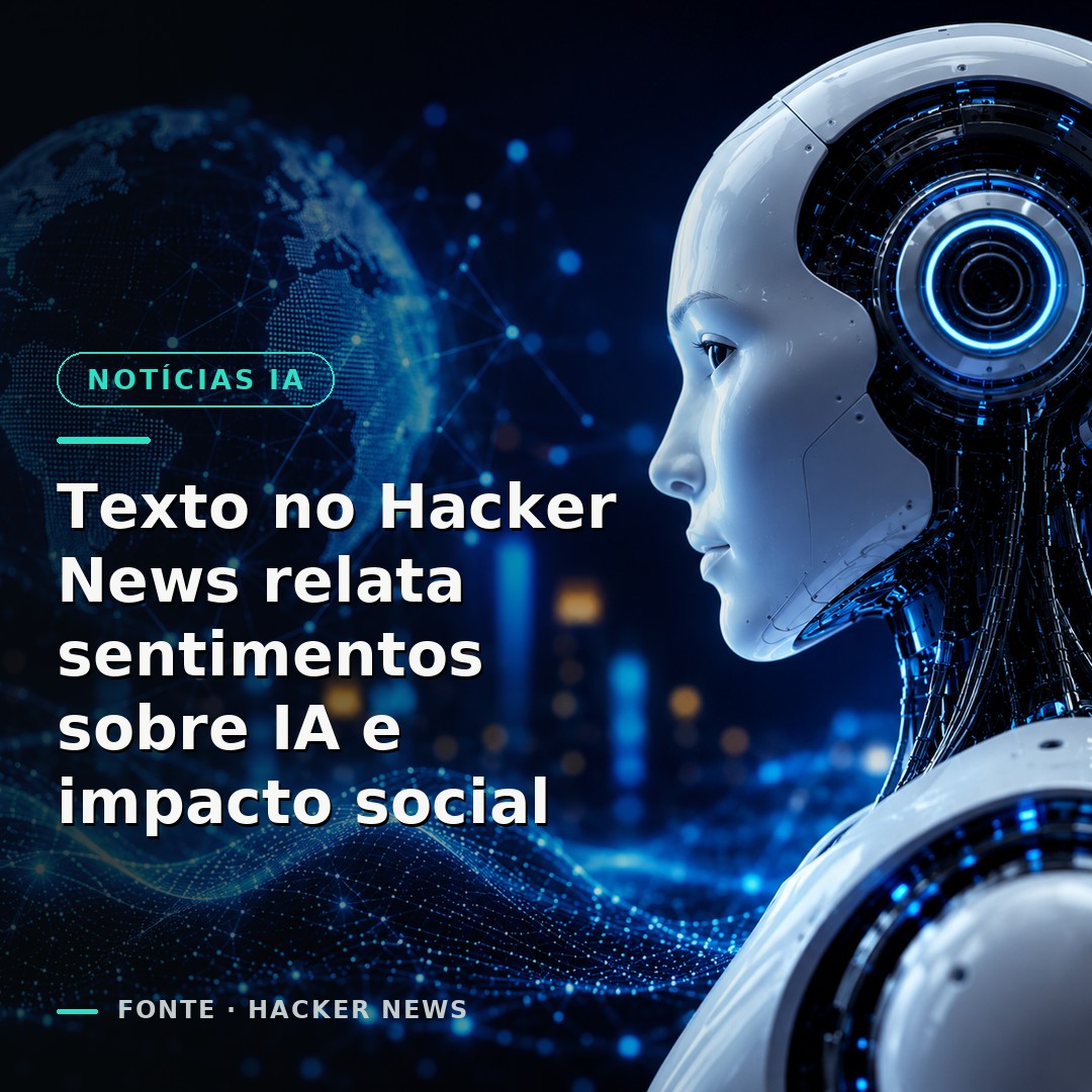 Texto no Hacker News relata sentimentos sobre IA e impacto social
