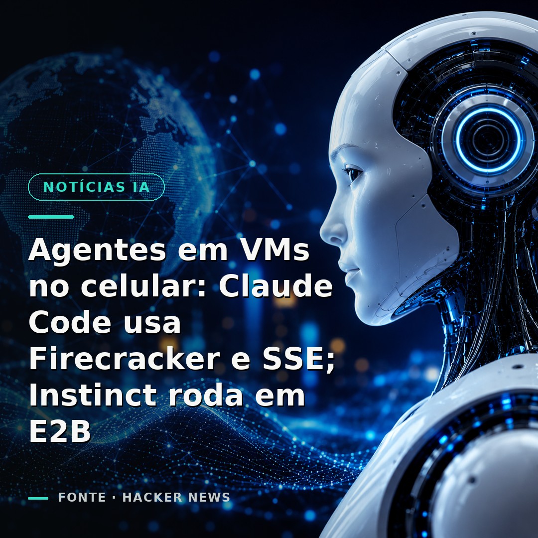 Agentes em VMs no celular: Claude Code usa Firecracker e SSE; Instinct roda em E2B