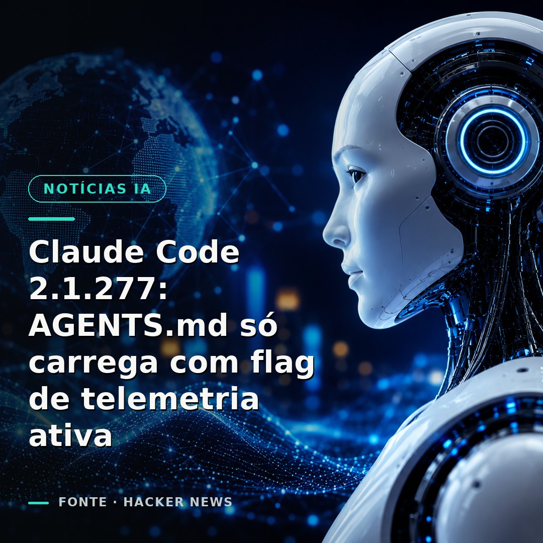 Claude Code 2.1.277: AGENTS.md só carrega com flag de telemetria ativa