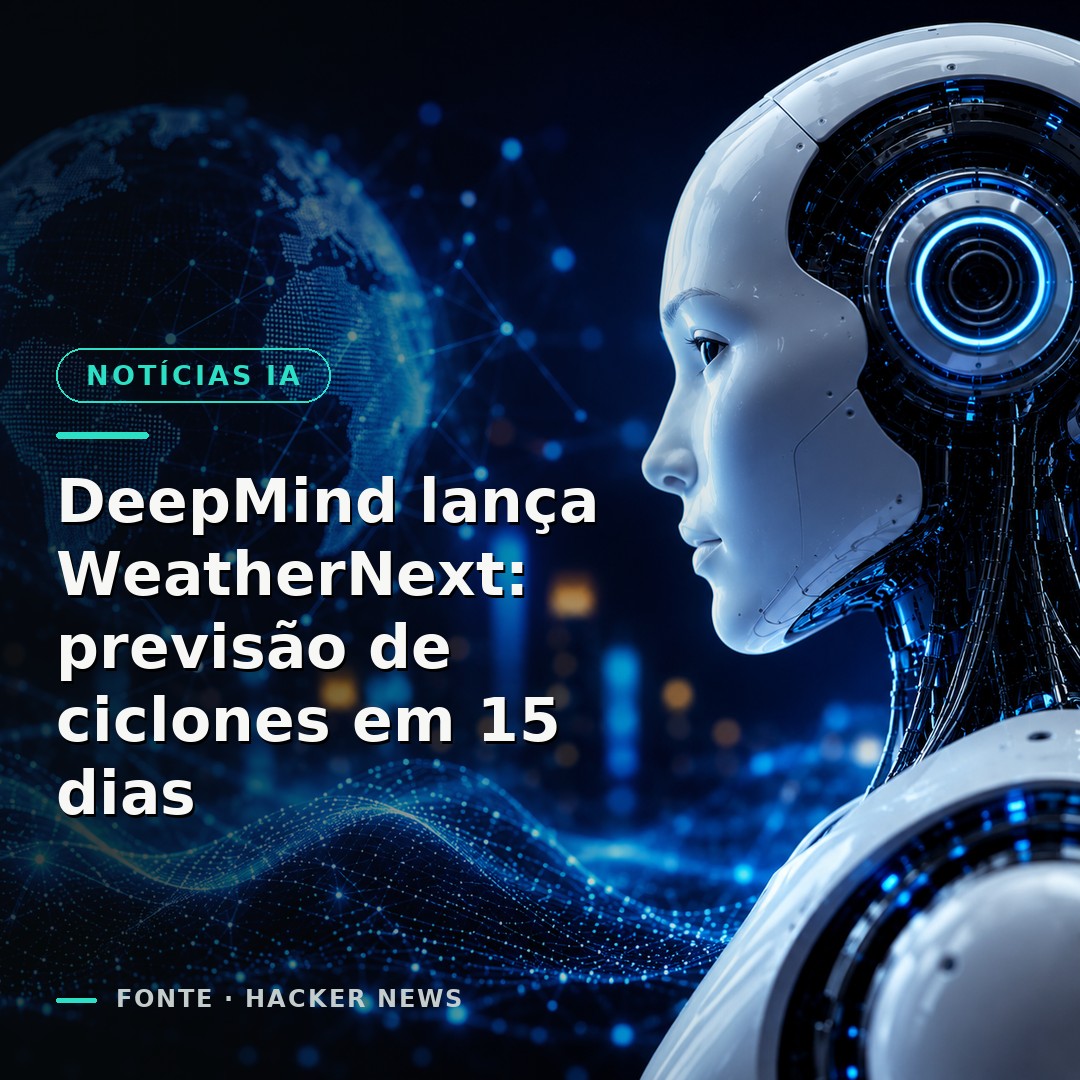 DeepMind lança WeatherNext: previsão de ciclones em 15 dias